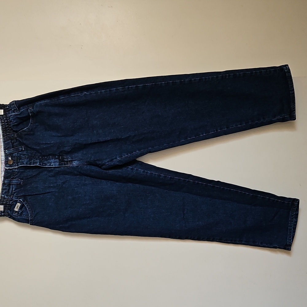 Lee Classic Vintage 90s Style High Rise Tapered Jeans Side Elastic At Waist 8P